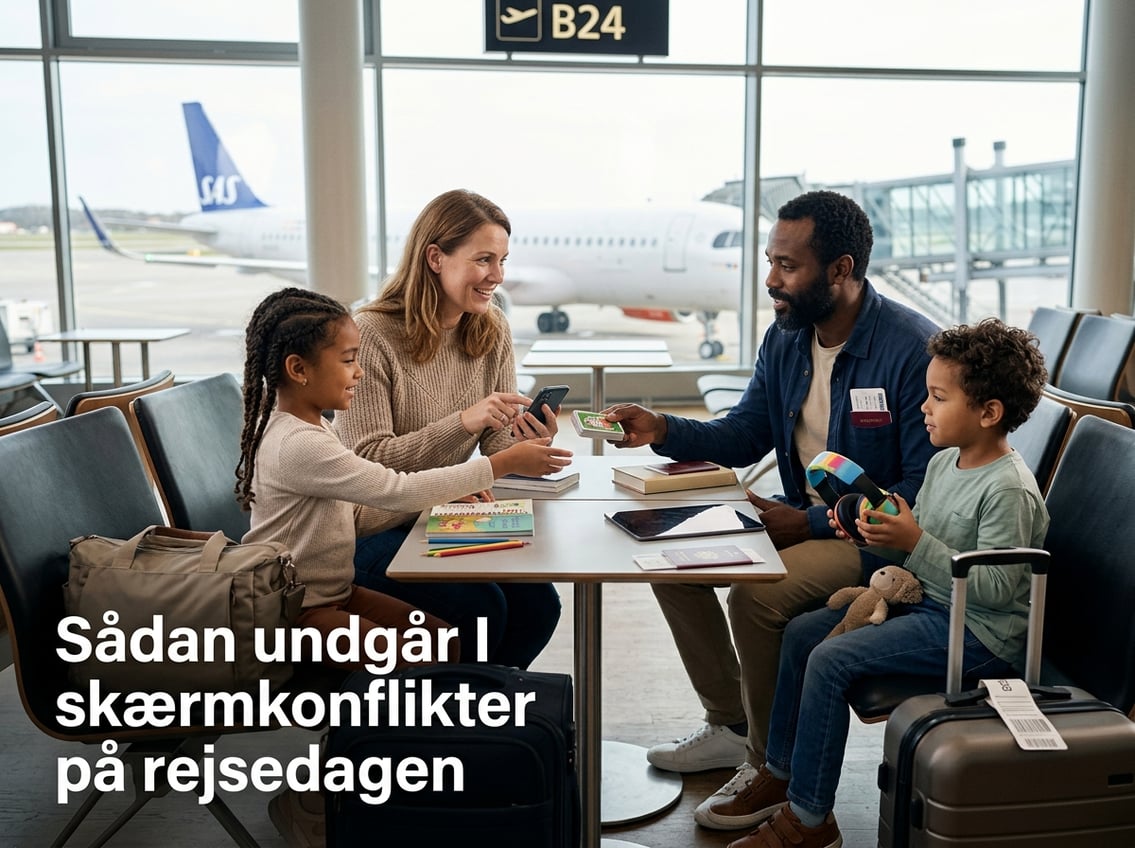 Sådan undgår I skærmkonflikter på rejsedagen